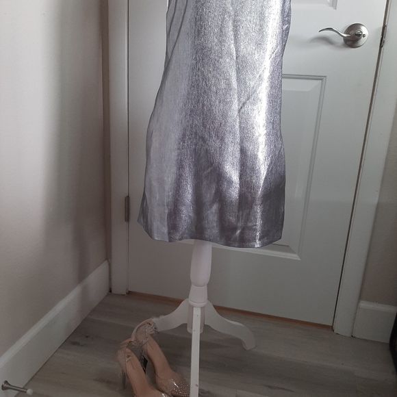 Topshop silver party mini dress 6 - Picture 2 of 10